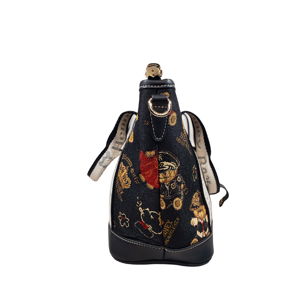 Henney Bear Crown Bear Tote Bag with Adjustable Strap H-1140