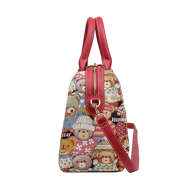 Henney Bear Cute Bear Boston Handbag H-1157