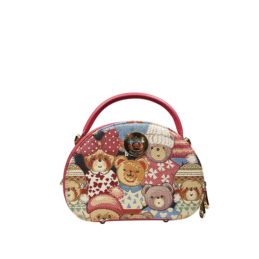 Henney Bear Cute Bear Round Handbag H-1126