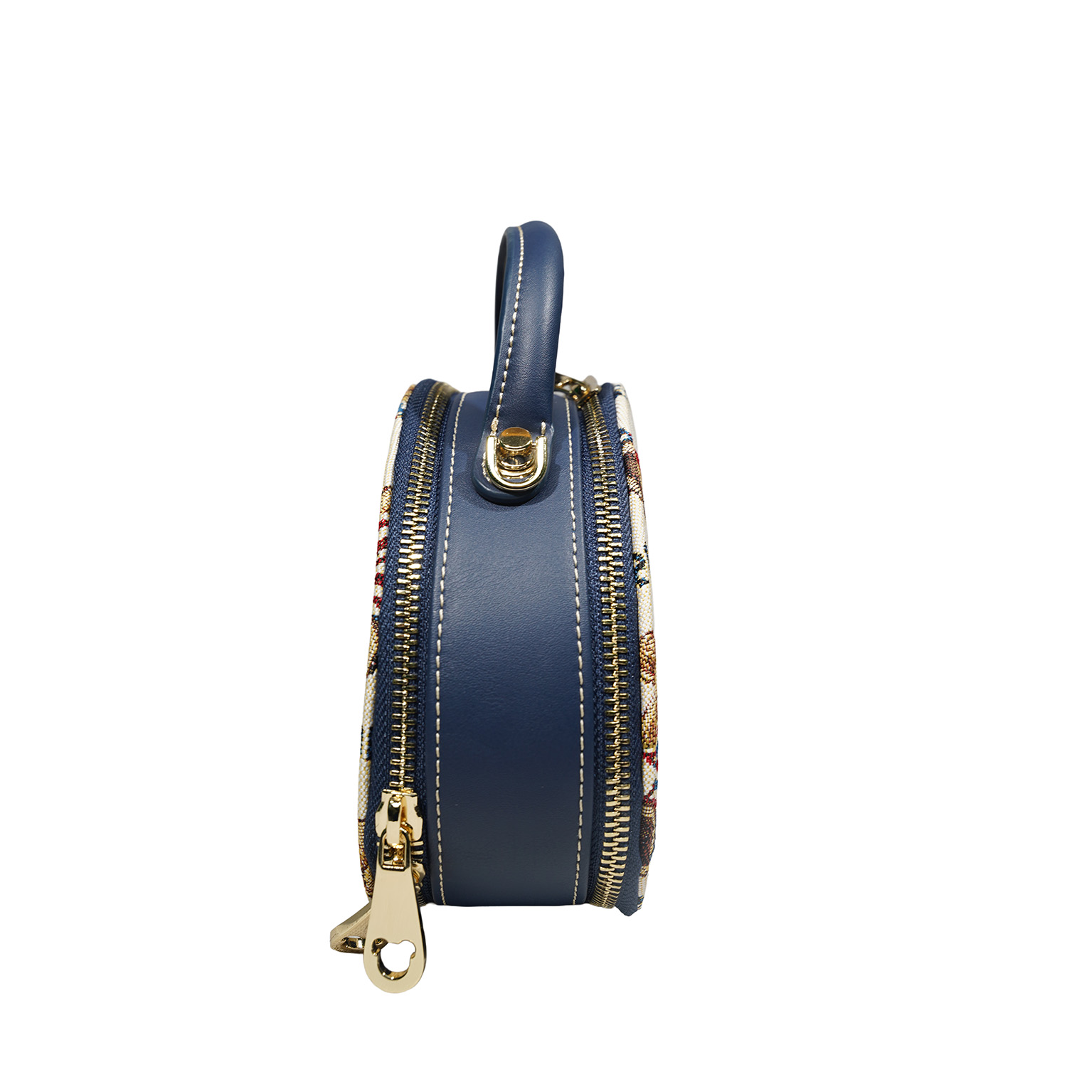 Henney Bear Stripe Bear Round Handbag H-1126
